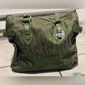 AK Anne Klein Green Signature Travel Tote